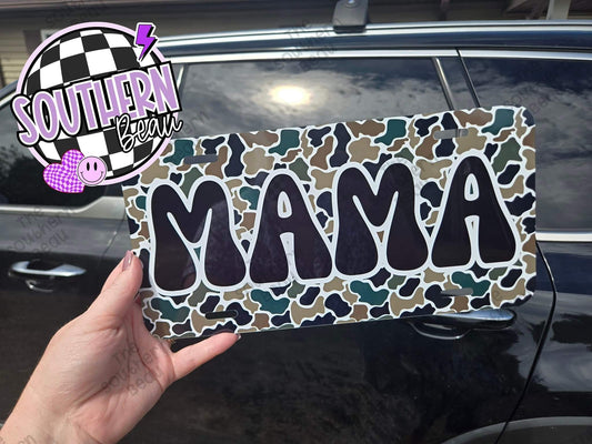 Camo Mama Liscense Plate