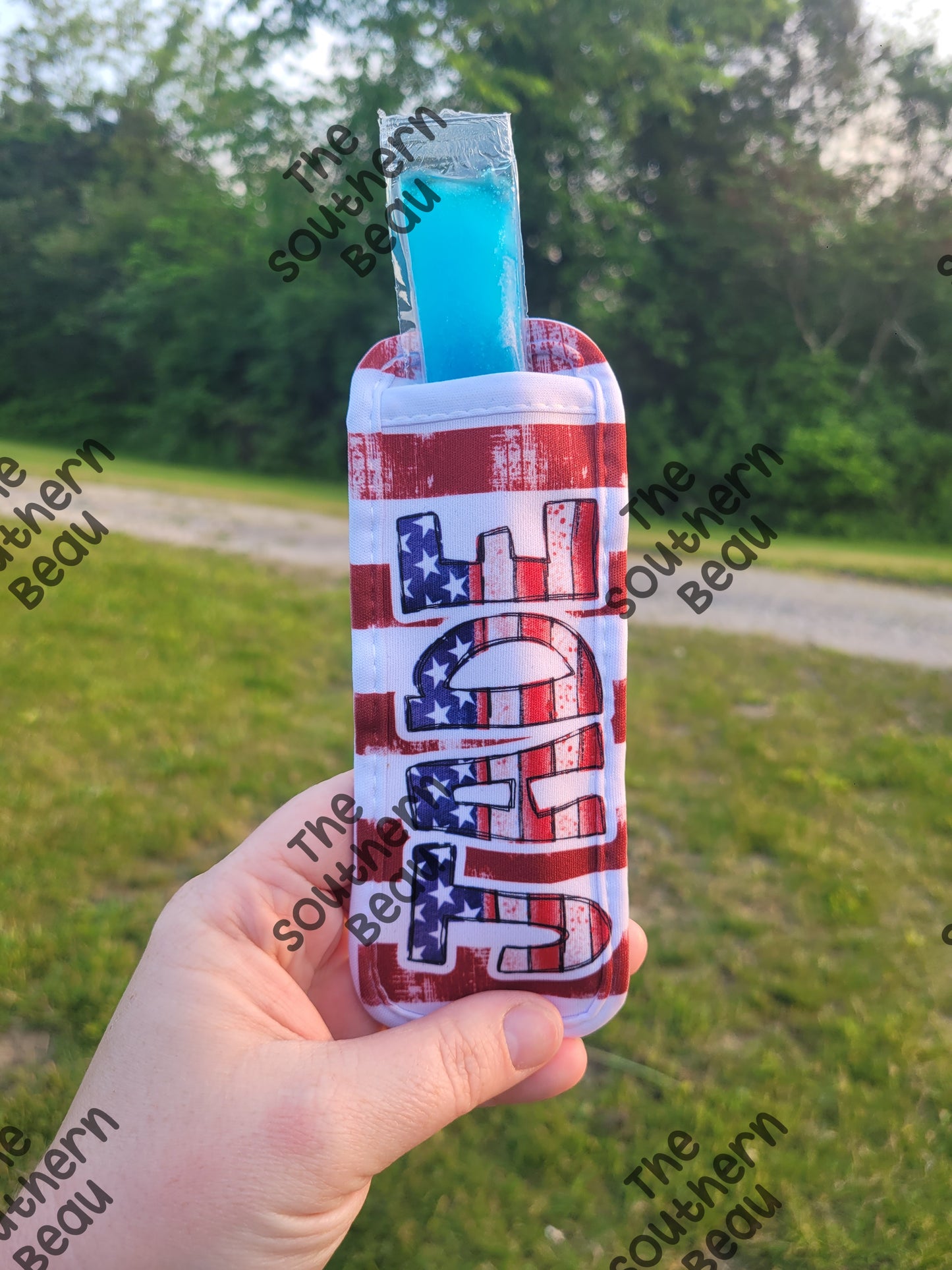 Red White and Blue Popsicle Koozie