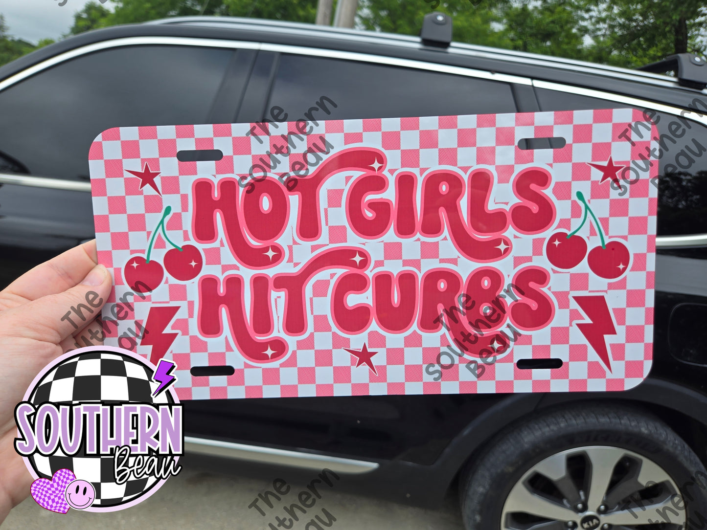 Hot Girls Hit Curbs Liscense Plate