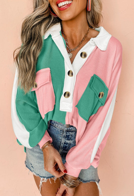 Colorblock Oversized Sweatshirt